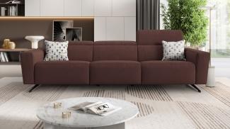 Sofanella Stoffsofa ALESSO 3-Sitzer Sitzverstellung Couch in Lila XXL: 327 Breite x 108 Tiefe