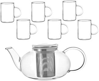 LEONARDO Tee-Set mit Teekanne 1. 2 Liter und 6 Teegläsern