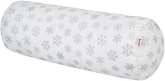 Nackenrollen Hülle ca. 15x40 cm schneeflocke-weiß winterlich beties "Winterlandschaft"