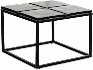 Couchtisch Glas Metall 58x58x43