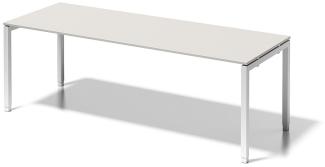 Cito Schreibtisch, 650-850 mm höheneinstellbares U-Gestell, H 19 x B 2200 x T 800 mm, Dekor grauweiß, Gestell verkehrsweiß