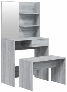 Schminktisch-Set Grau Sonoma 74,5x40x141 cm