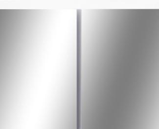 vidaXL LED-Bad-Spiegelschrank Weiß 80x15x60 cm MDF