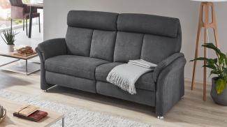 Polipol Sofa LEILA 2,5-Sitzer in Stoff grau Kopfteilverstellung 184 cm