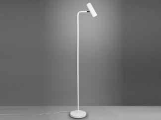 LED Stehlampe in Weiß matt, Spot schwenkbar, Höhe 151cm