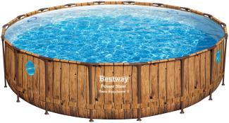 Power Steel™ Swim Vista Series™ Solo Pool ohne Zubehör Ø 549 x 122 cm, Holz-Optik (Pinie), rund