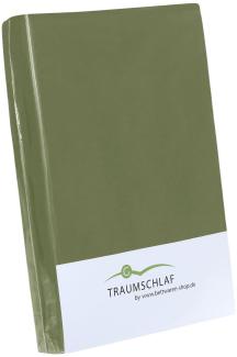 Traumschlaf Spannbettlaken Jersey Elasthan Stretch | 180x200 - 200x220 cm | grün