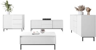 Wohnzimmer-Set Ozmi I (Farbe: Weiß)