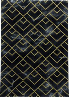 Kurzflor Teppich Nauro Läufer - 80x250 cm - Goldfarbe