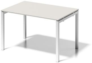 BISLEY Cito Schreibtisch, 740 mm höhenfixes U-Gestell, Metall, Gw396 Dekor Grauweiß, Gestell Verkehrsweiß, 80 x 120 x 85 cm
