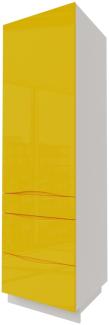 Küchenvorratsschrank NAPOLI 60x207cm Teilauszug grifflos lackiert Farbe wählbar NA-D14/DP/3M
