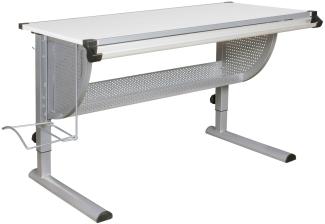 Schreibtisch Kinderschreibtisch MARWIN 120 x 60 cm Grau / Weiss