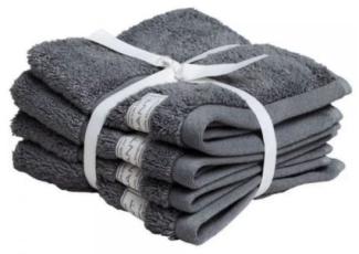 Gant Home Seifentuch Set Gesichtstücher Premium Towel Anchor Grey (30x30cm) (4-teilig) 852012401-143-30x30