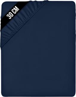Utopia Bedding - Spannbettlaken 135x190cm - Marineblau - Gebürstete Polyester-Mikrofaser Spannbetttuch - 30 cm Tiefe Tasche