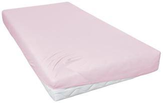 Hahn Haustextilien Jersey-Spannlaken Basic Größe 180-200 x 200 cm Farbe rosé
