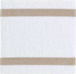 Feiler Handtücher Exclusiv mit Chenillebordüre | Seiftuch 30x30 cm | kiesel