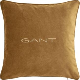 Gant Home Kissenhülle Velvet Cushion Samt Dark Mustard Yellow (50x50cm) 853102601-729-50x50