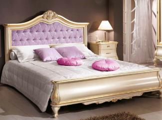 Casa Padrino Luxus Barock Doppelbett Lila / Cremefarben / Gold - Prunkvolles Massivholz Bett im Barockstil - Barock Schlafzimmer & Hotel Möbel - Luxus Qualität - Made in Italy
