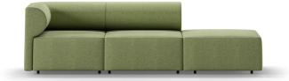 Casa Padrino Luxus Sofa Linke Seite Grün 270 cm - Modulares Wohnzimmer Sofa - Luxus Wohnzimmer Möbel