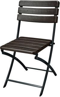 2x Klappstuhl Gartenstuhl Bistro Stuhl Stühle Stuhlset Camping Holz Optik