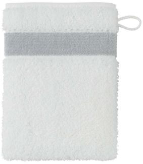 Feiler Handtücher Exclusiv mit Chenillebordüre | Waschhandschuh 15x20 cm | silber