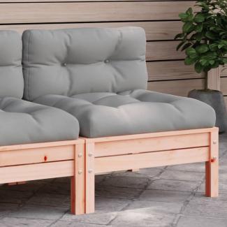 vidaXL Gartensofa ohne Armlehnen mit Kissen Massivholz Douglasie