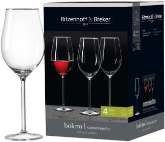 Gläserserie Bolero - 4er-Set Rotweinkelche Bolero