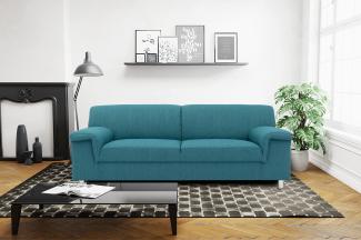 DOMO Collection Jamie Sofa 2er Couch, Garnitur 2 Sitzer, türkis, 190 x 80 x 72 cm