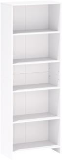 Domando Bücherregal Polverigi M2 Modern für Wohnzimmer Breite 72cm, praktisches Design in Weiß Matt