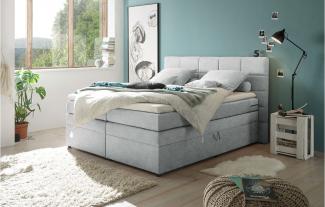 Boxspringbett mit Bettkasten 'TACOMA 2' Silber 180x200