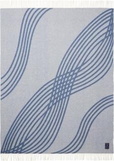 LEXINGTON Überwurf Waves Recycled Wool Jacquard Off White-Blue (130x170cm) 12414002-1069-TH10