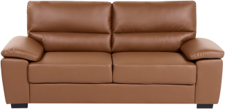 3-Sitzer Sofa Kunstleder goldbraun VOGAR