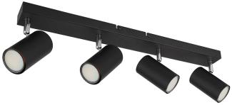LED Deckenleuchte, schwarz, bewegliche Spots, L 56 cm