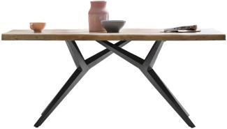 Sit Möbel Tables & Co Tisch 180x100 cm L = 180 x B = 100 x H = 80,5 cm Platte natur, Gestell antikschwarz