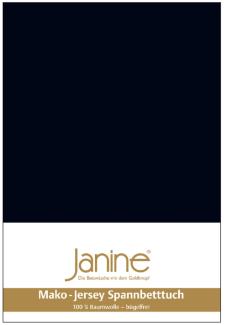 Janine Mako Jersey Spannbetttuch Bettlaken 140-160x200 cm OVP 5007 98 schwarz