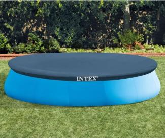 Intex 28023 Poolabdeckung Eingebauter Pool Rund Blau 4 24 m 304 8 mm