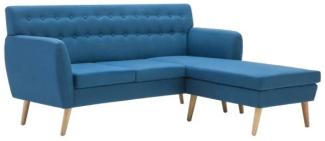 vidaXL Sofa in L-Form Stoffbezug 171,5 x 138 x 81,5 cm Blau
