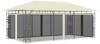 vidaXL Pavillon mit Moskitonetz 6x3x2,73 m Creme 47971