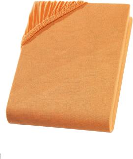 Müskaan - Jersey Spannbettlaken 180x200 cm - 200x220 cm + 40 cm Boxspringbett mit Elasthan orange