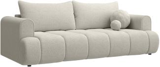 Selsey Dandelino - 3-Sitzer Sofa mit Schlaffunktion, Chenille-Bezug, graubeige