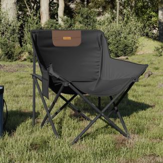 Campingstühle 2 Stk. mit Tasche Klappbar Schwarz 366548