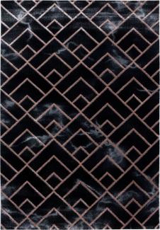 Kurzflor Teppich Nauro Läufer - 80x250 cm - Bronzefarbe
