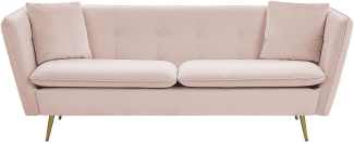 3-Sitzer Sofa Samtstoff rosa FREDERICA