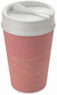 Koziol Thermobecher Iso To Go, Isolierbecher, Kunststoff-Holz-Mix, Strawberry Ice Cream, 400 ml, 7001697