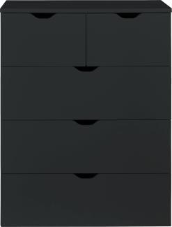 Kommode Basix in schwarz 80 cm