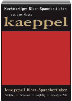 Kaeppel Biber Spannbettlaken Einfarbig Karmin 90x200 cm - 100x200 cm