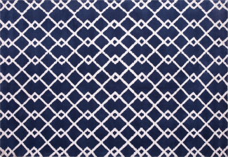 Teppich blau 160 x 230 cm Kurzflor SERRES