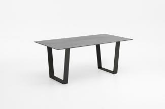 Niehoff Sitzmöbel Primus Tisch Trapez Kufengestell 200x100x76 cm Eisen HPL Granit-Design