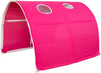 Homestyle4u Kinder Tunnel Für Hochbett, Baumwolle Pink, 90 cm Breit