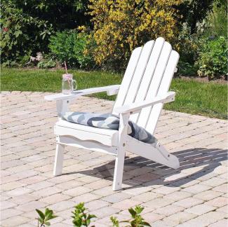 Gartensessel Adirondack Chair Ben in weiß